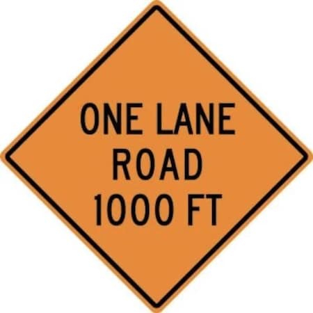 Accuform RIGID CONSTRUCT ION SIGN ONE LANE ROAD FRK398DP